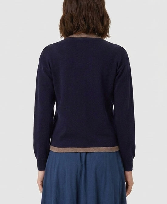 
Cardigan w/ Embroidered Detail in NAVY view 2