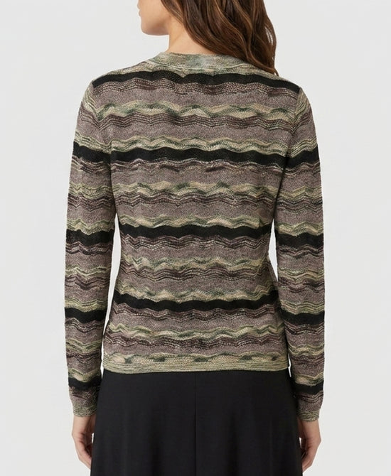 
Printed Cardigan in OLIVE MULTI view 2