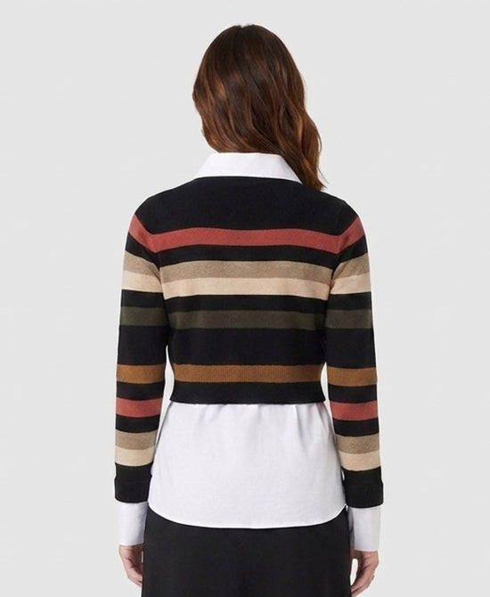 
Shirt w/ Knit Sweater Overlay in MULTI view 2