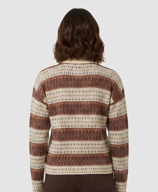
Printed Mock Neck Sweater in CAMEL MULTI view 2