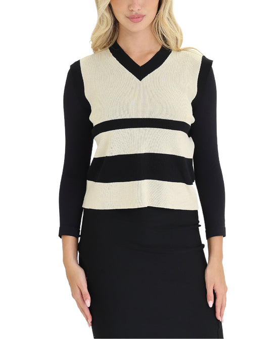 Stripe Sweater Vest view 