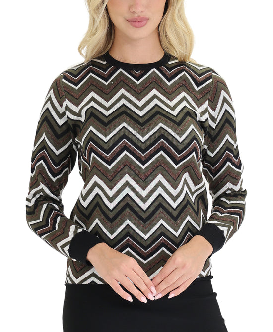 Zig Zag Sweater w/ Shimmer view 