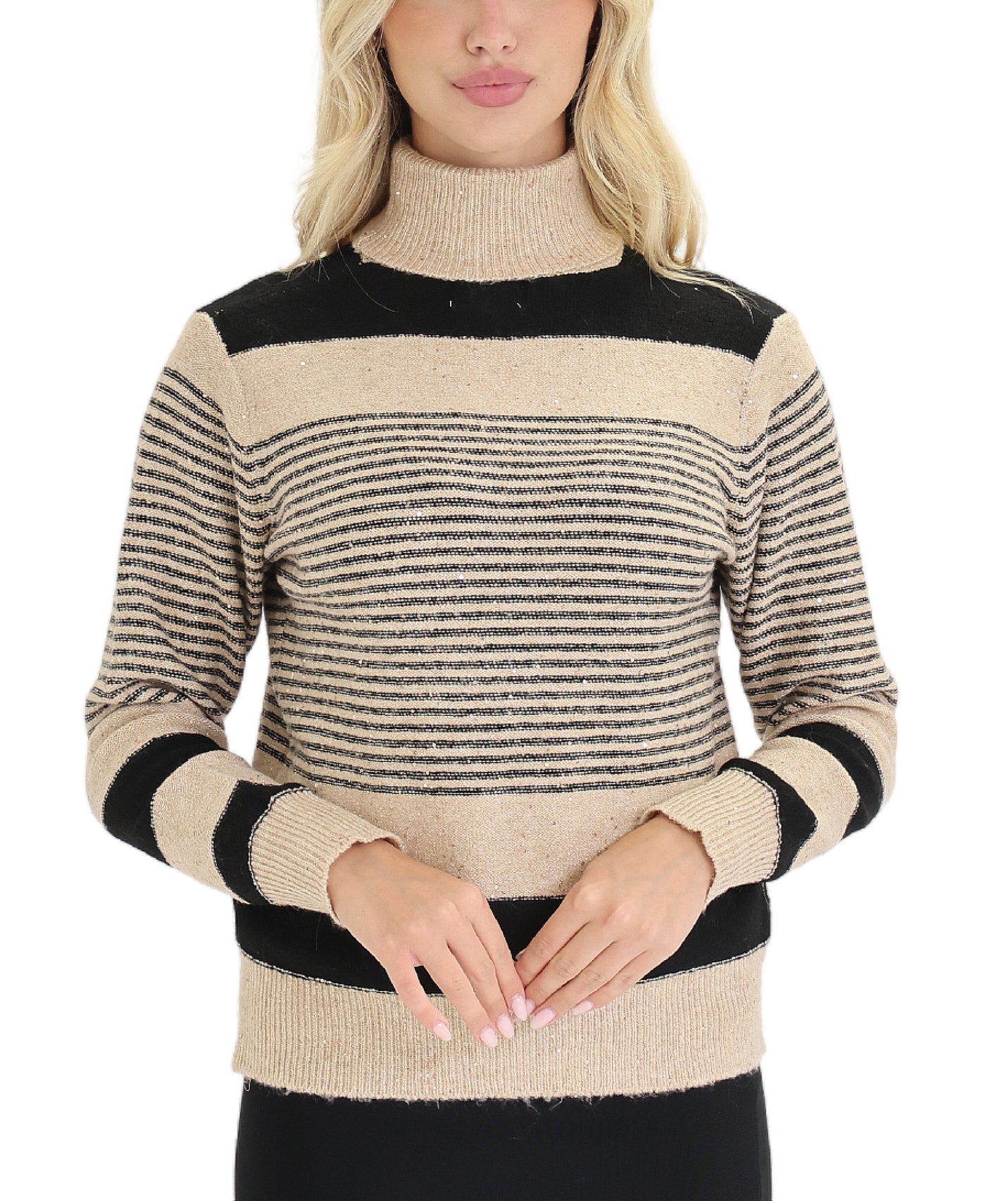 Stripe Shimmer & Sequin Sweater view 1