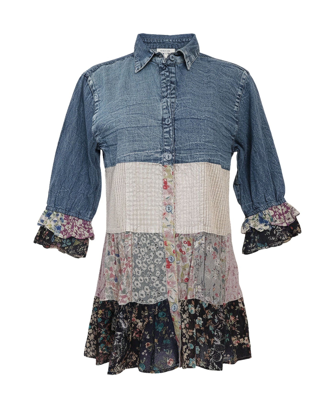 Mixed Media Patchwork Shirt view 2