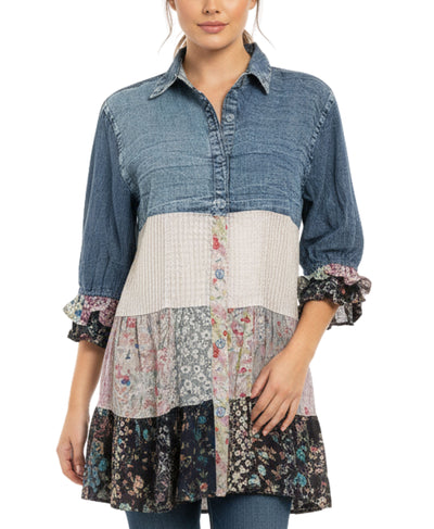 Mixed Media Patchwork Shirt image 1