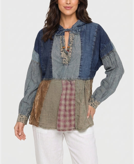 
Patchwork Top w/ Hood in MULTI view 1