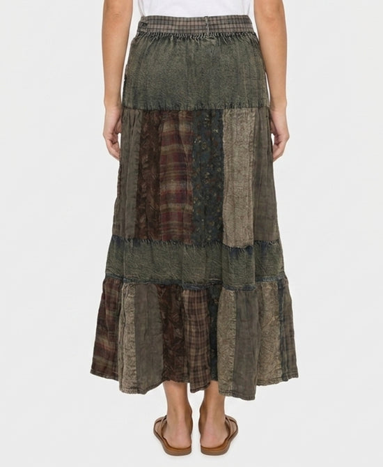 
Patchwork Maxi Skirt in MULTI view 2