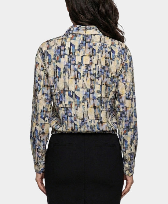 
Printed Blouse w/ Drawstring Bottom in MULTI view 2