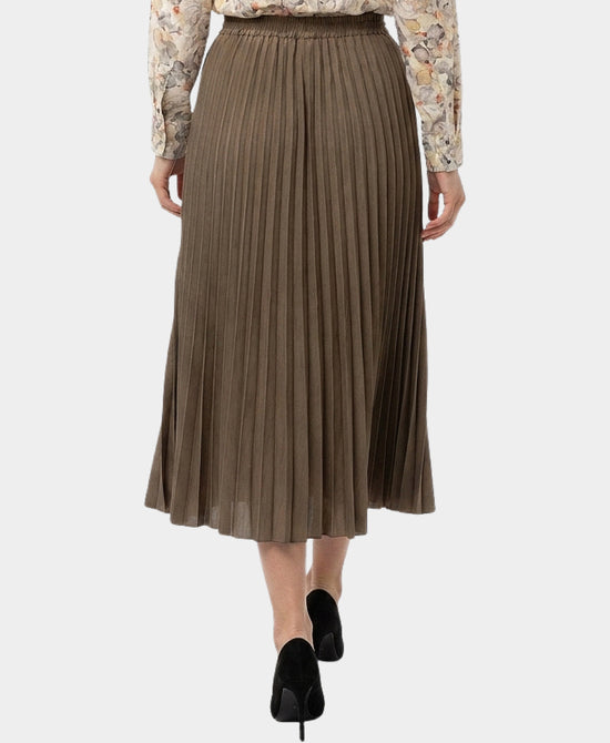 
Pleated Midi Skirt in TAUPE view 2