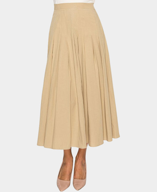 Drop Pleat Midi Skirt view 1