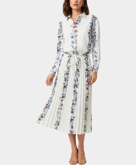 
Floral Blouse & Skirt Set- 2 PC Set in WHITE MULTI view 1