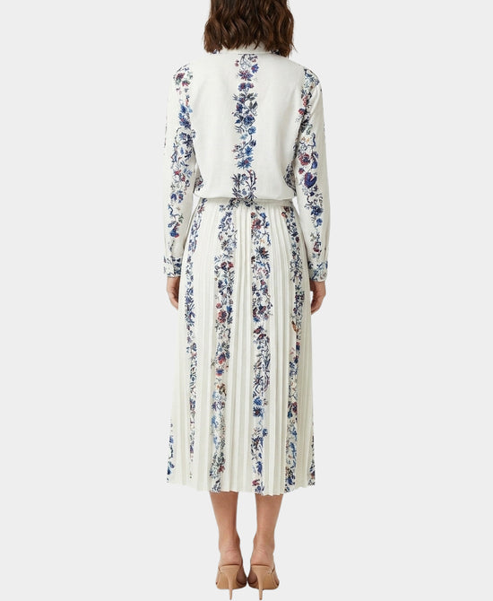 
Floral Blouse & Skirt Set- 2 PC Set in WHITE MULTI view 2