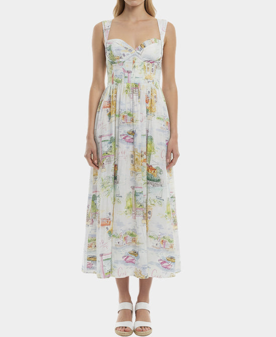 Printed Midi Dress view 1