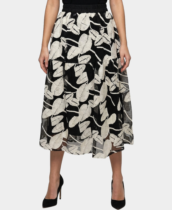 Embroidered Midi Skirt view 1