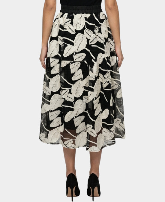 Embroidered Midi Skirt view 2