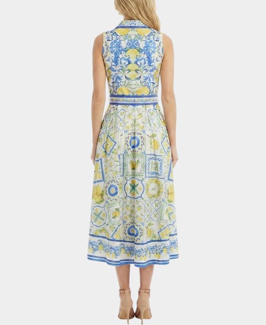 
Lemon Print Midi Dress in MULTI view 2