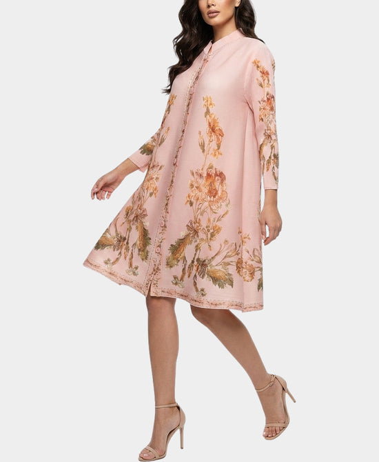 
Plisse Printed Dress in PINK view 1