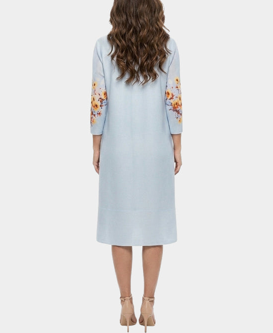 
Plisse Printed Dress in BLUE view 2