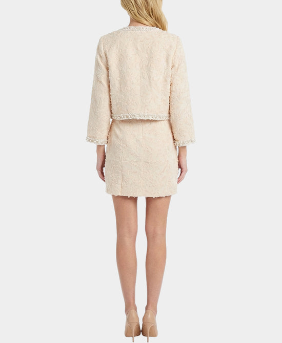 Dress & Jacket w/ Tweed & Pearl Trim - 2 Pc Set view 2