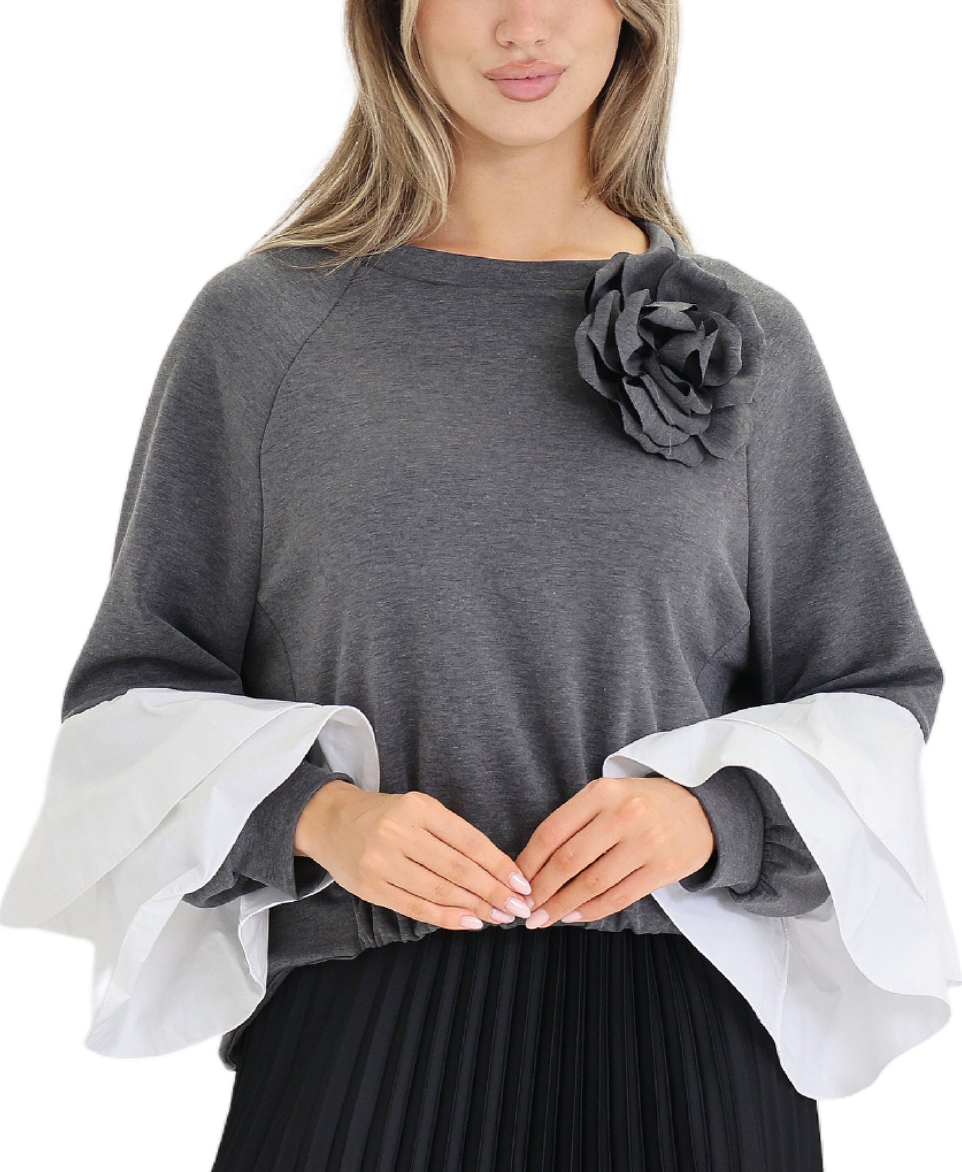 Top w/ Tiered Ruffle Cuffs view 1