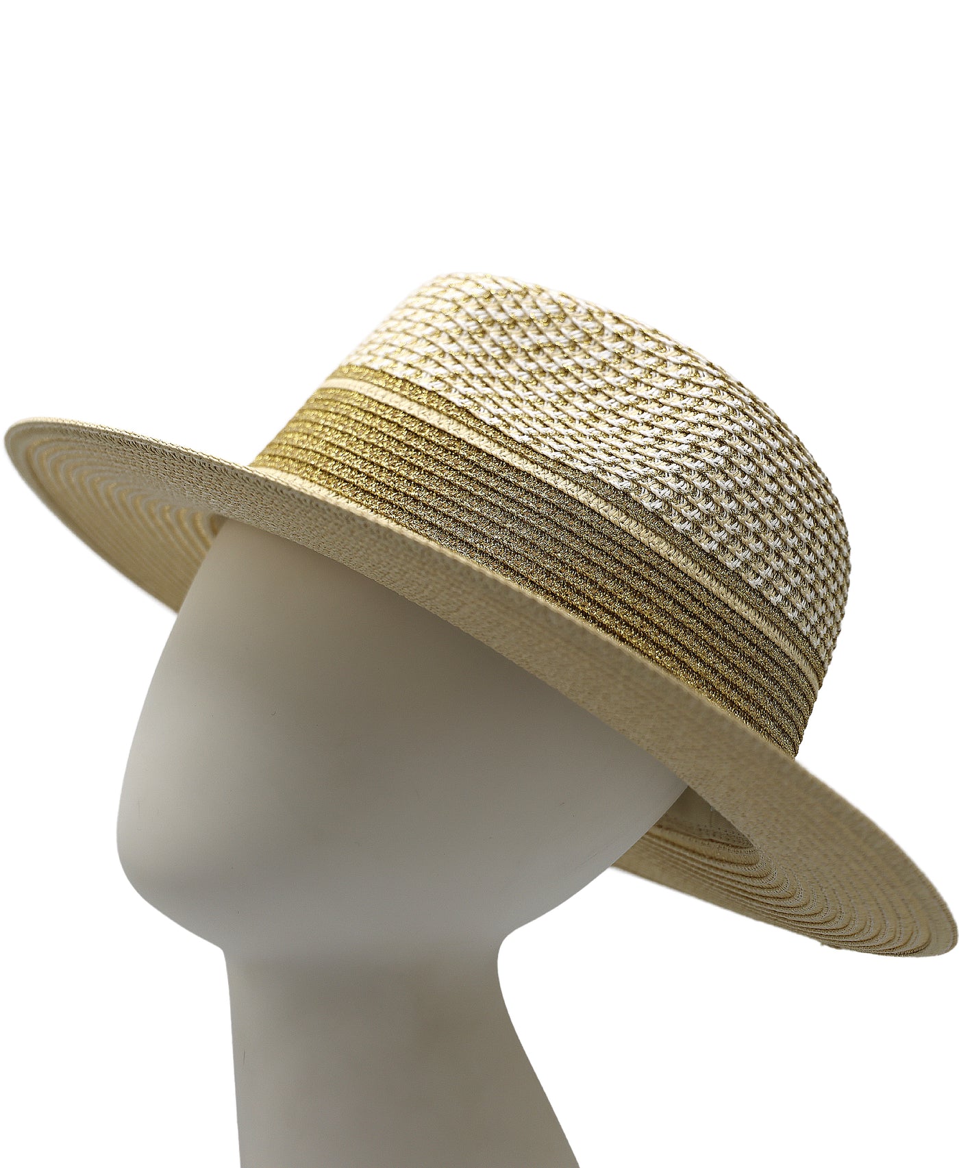 Straw Hat w/ Metallic Detail view 1