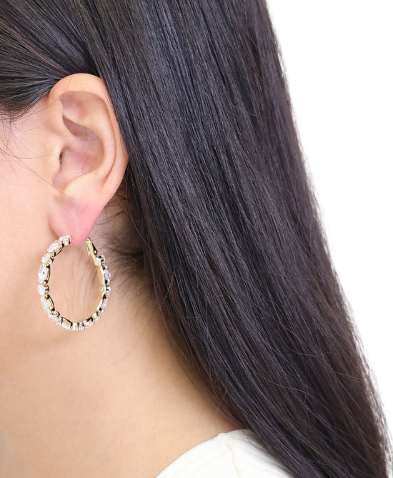 Crystal Hoop Earrings view 