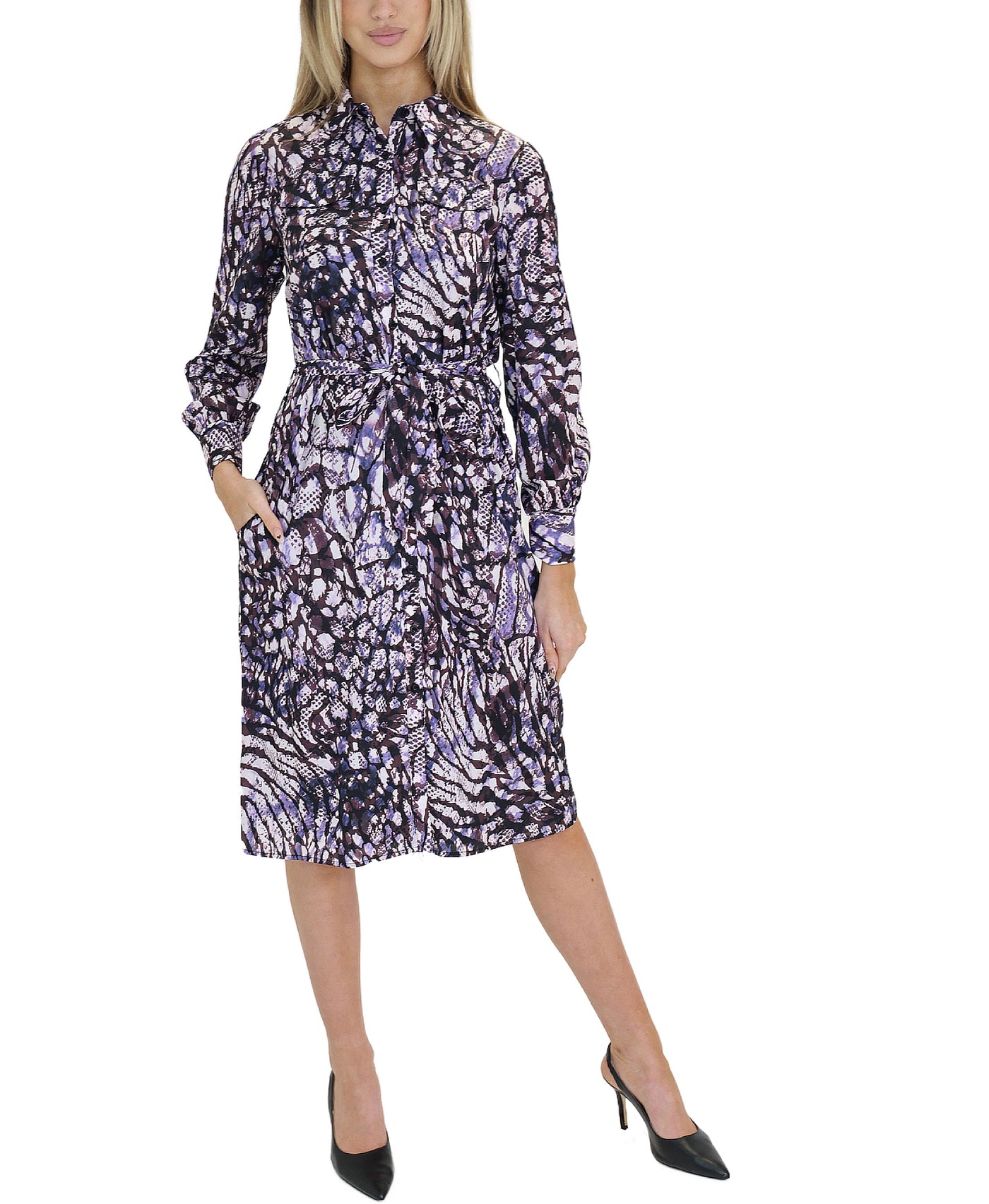 Printed Midi Dress view 1