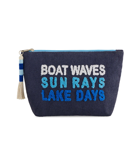 "Boat Waves, Sun Rays, Lake Days" Pouch view 