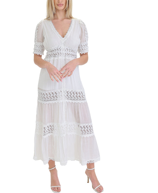 Maxi Dress w/ Crochet Lace view 1