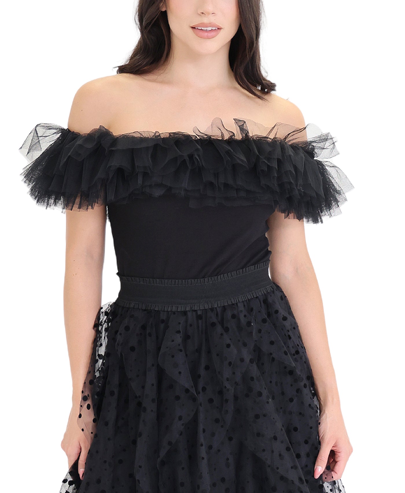 Tulle Trim Bodysuit view 1