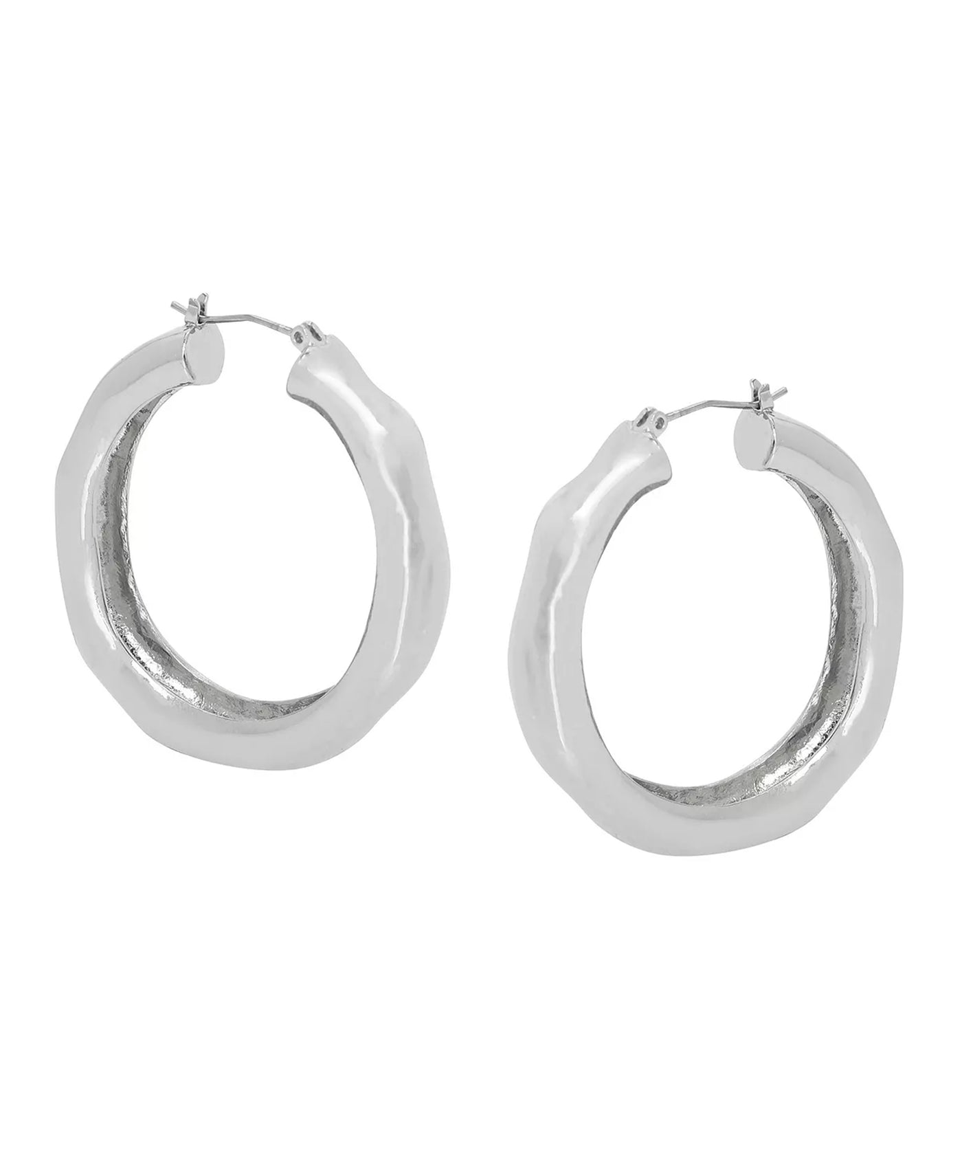 Large Sculpted Hoop Earrings view 1