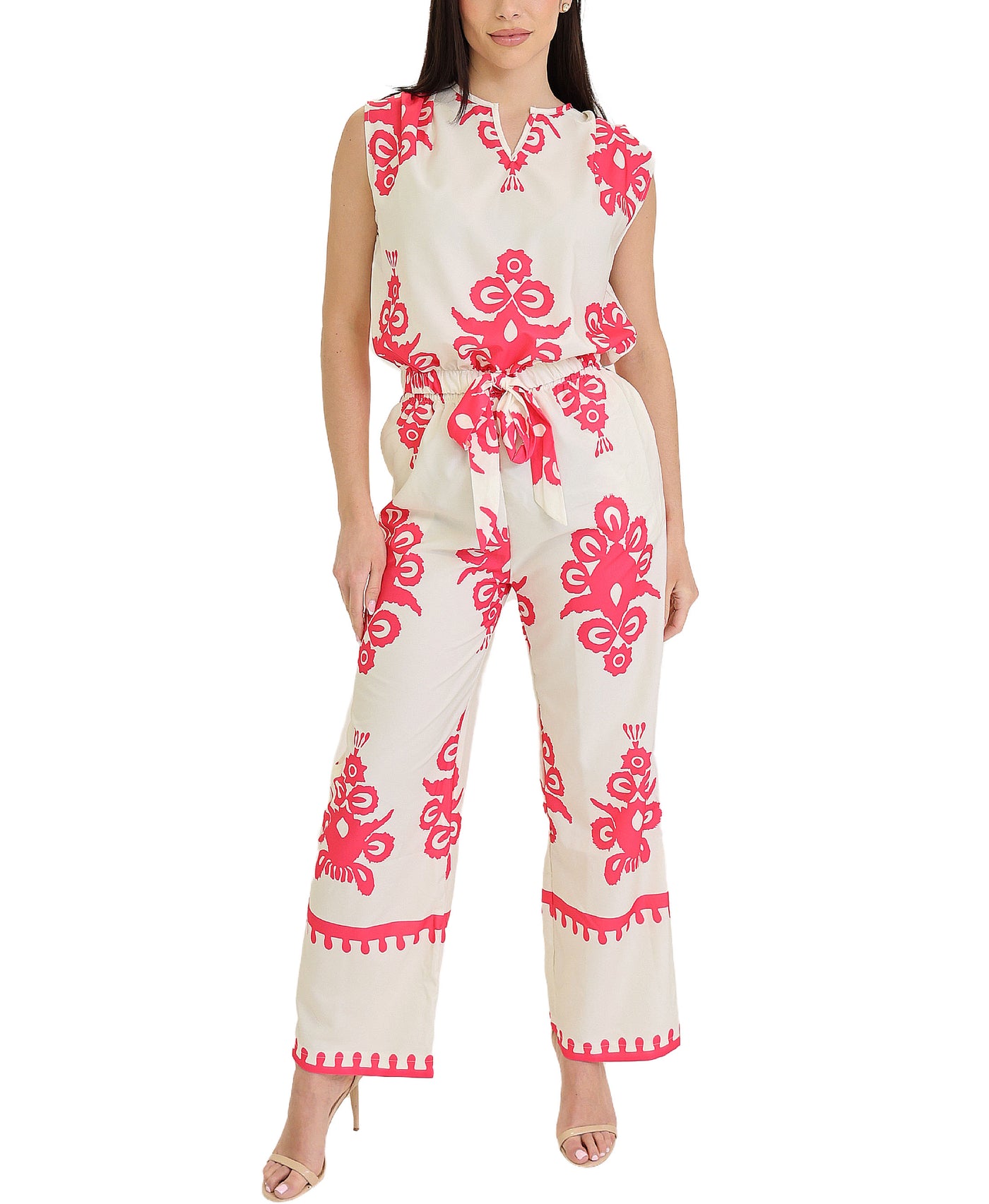 Printed Blouse w/ Pants - 2 Pc Set view 1