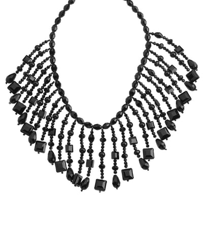 Beaded Fringe Statement Necklace image 1