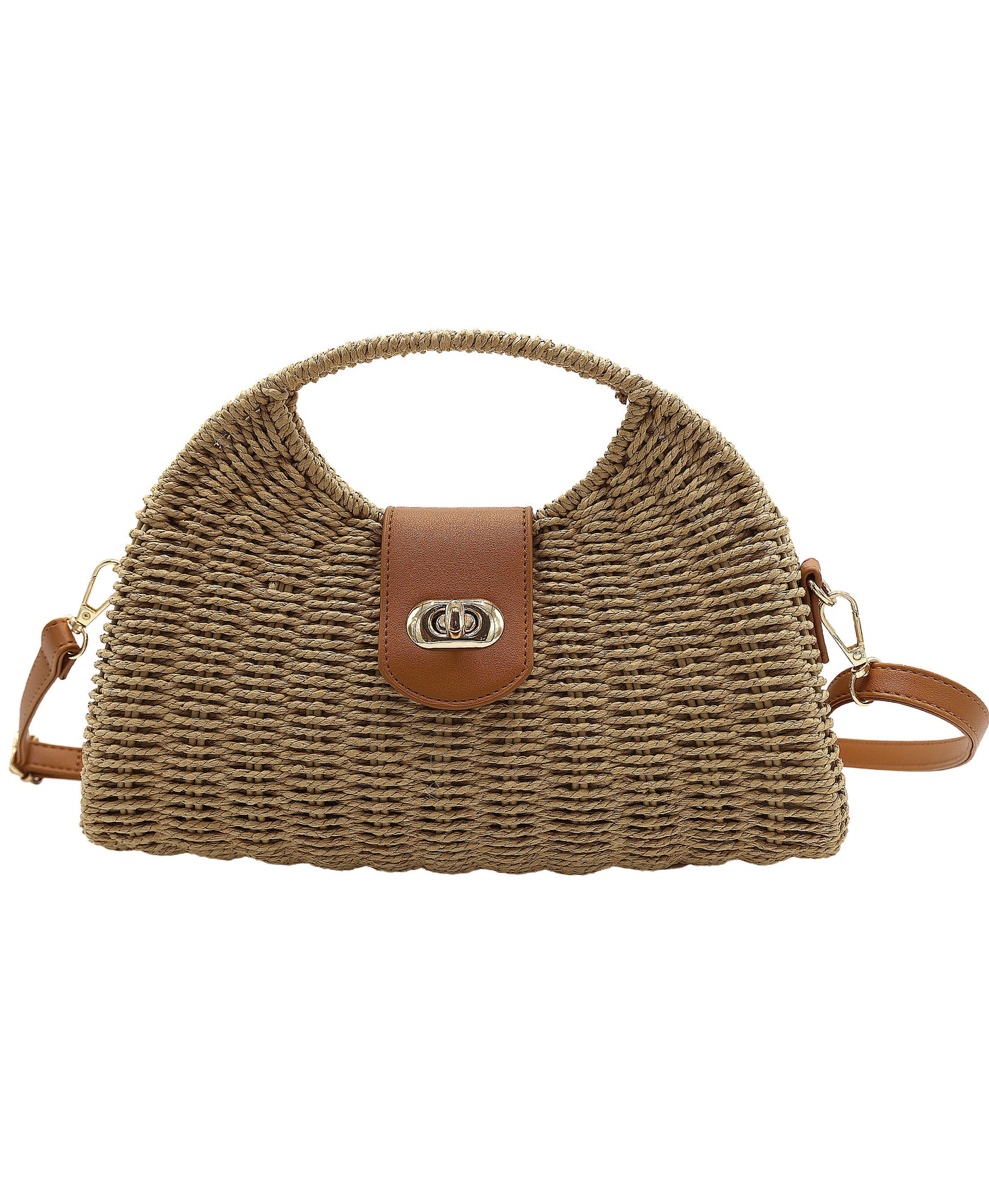 Large Straw Handbag view 1