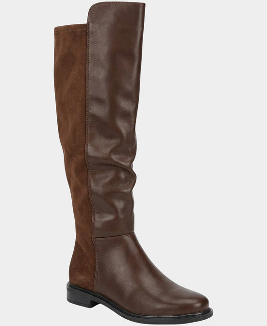 
Mixed Media Over The Knee Boot in BROWN view 1