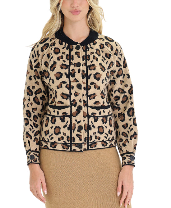 Leopard Cardigan Sweater view 