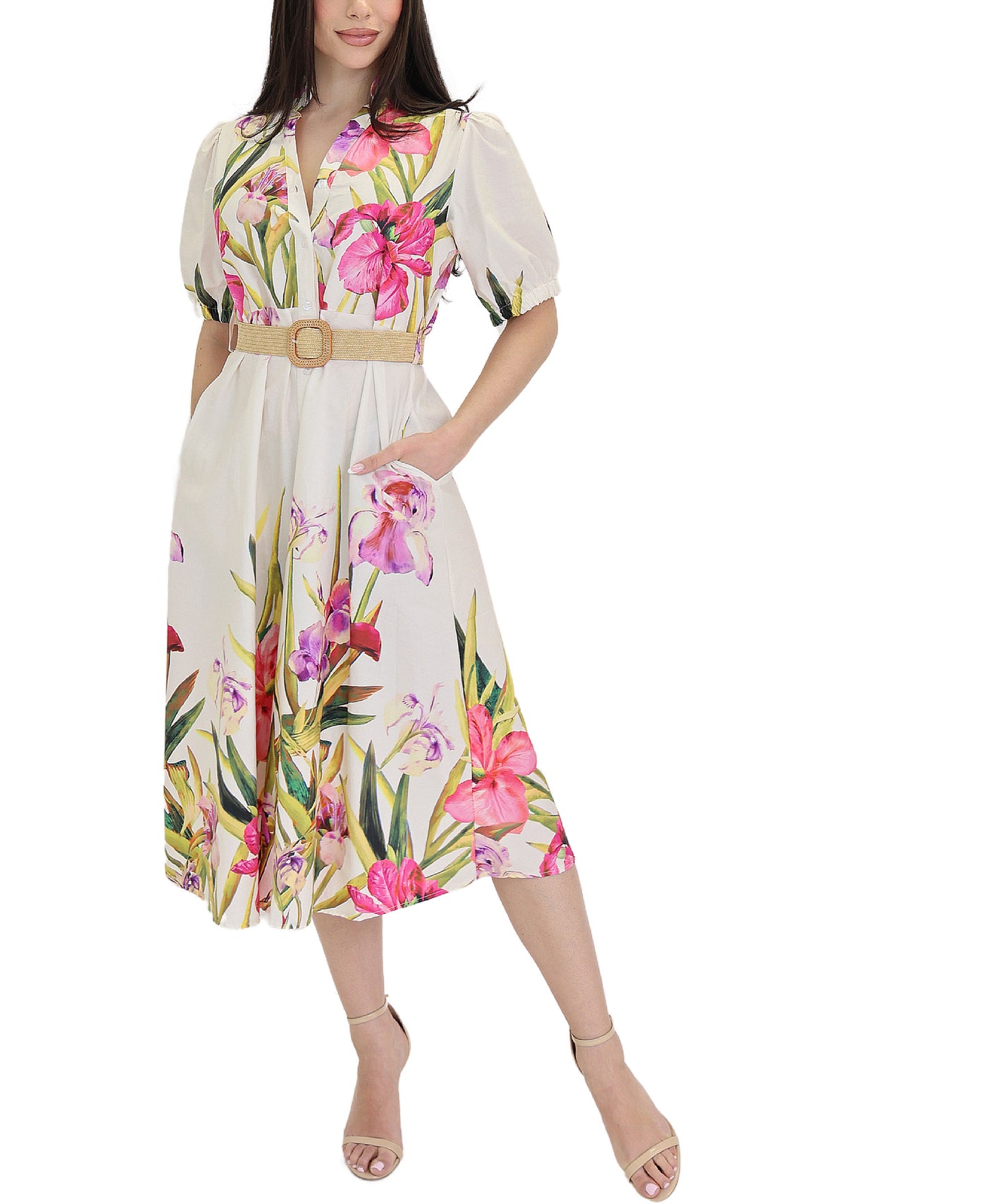 Floral Print Midi Dress view 1