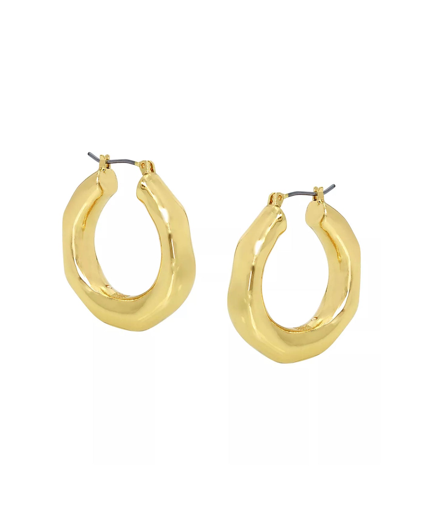 Medium Sculpted Hoop Earrings view 1