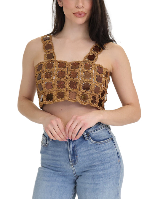 Sequin Crop Top view 