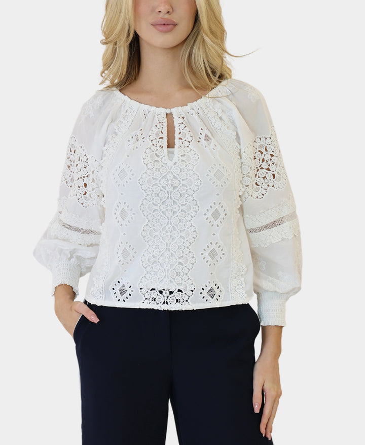 yilon ♥ FLOWER LACE BLOUSE Flower lace blouse – YILON