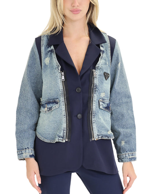 Denim Trim Blazer view 1