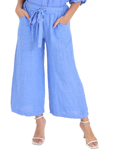 Crop Linen Pants image 1