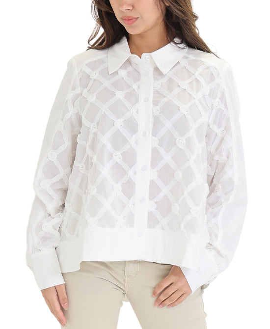 Hi-Lo Textured Blouse view 1