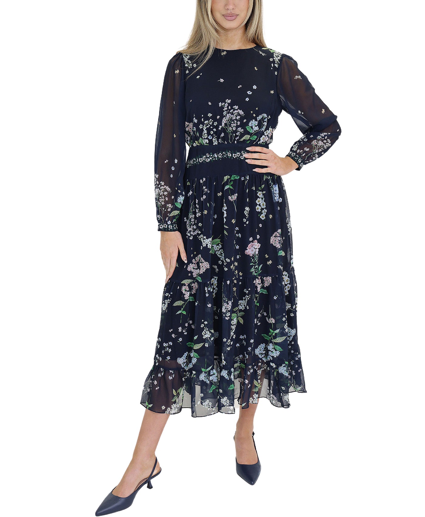 Floral Print Midi Dress view 1