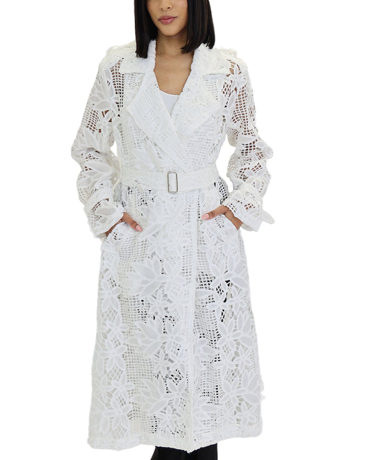 Lace Trench Coat view 