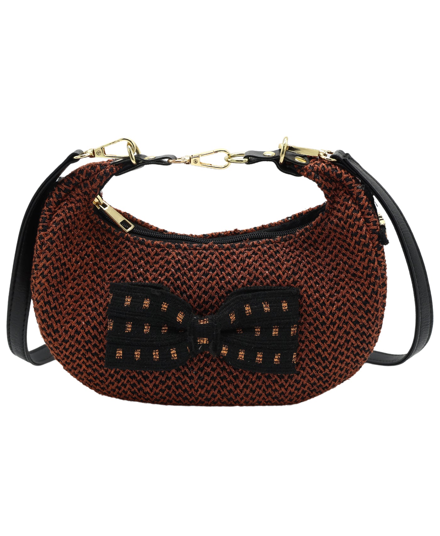 Metallic Mesh Crossbody Bag w/ Bow view 1