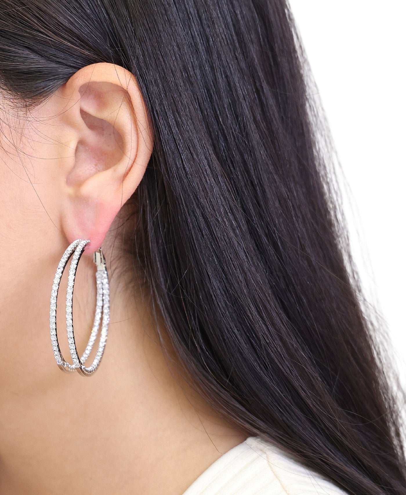 Double Hoop Earrings view 1