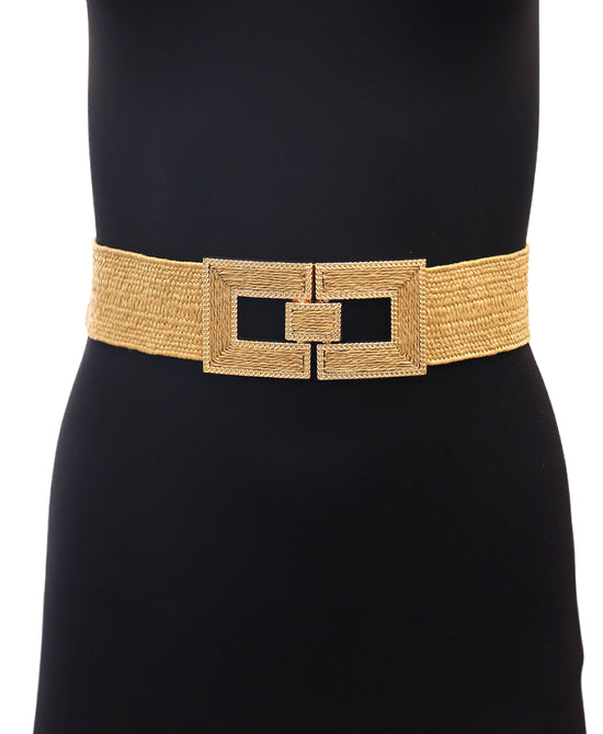 Square Woven Buckle Belt view 