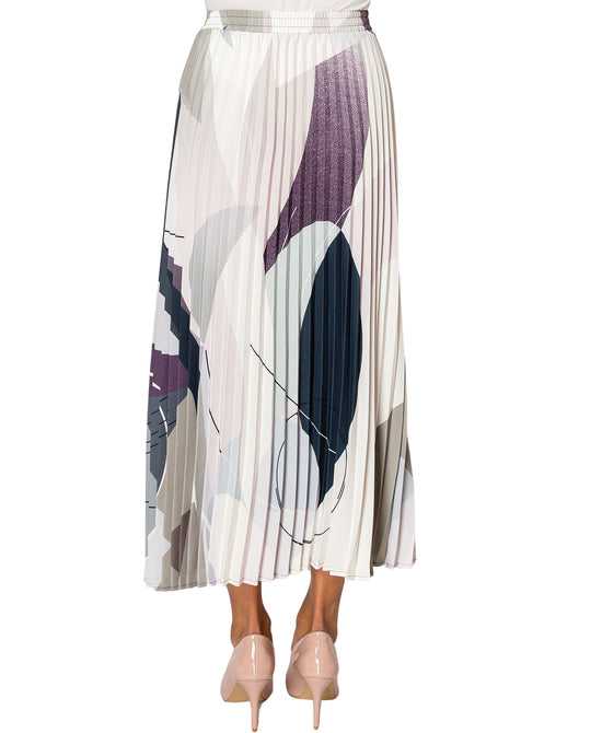 Pleated Printed Skirt view 