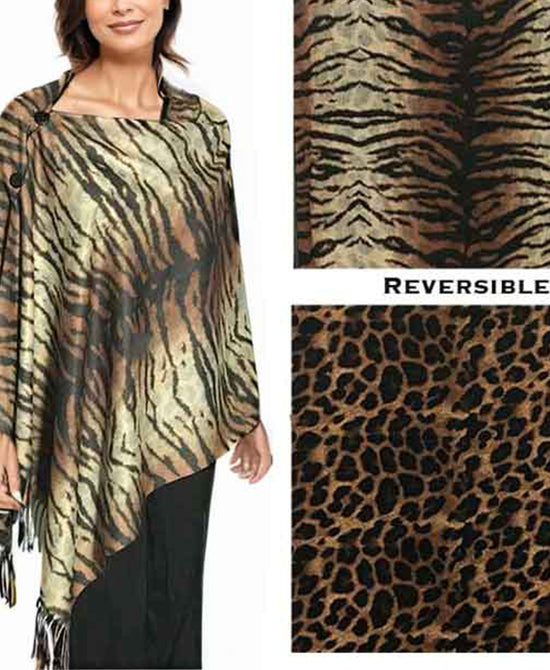 Animal Print Poncho/Shawl view 